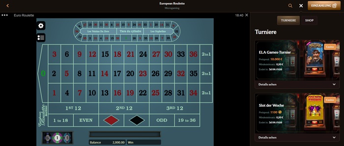5€ casino european roulette microgaming