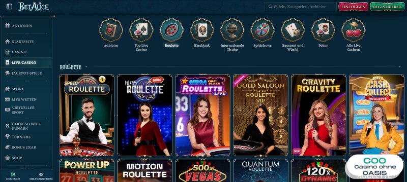 Live Roulette Angebot