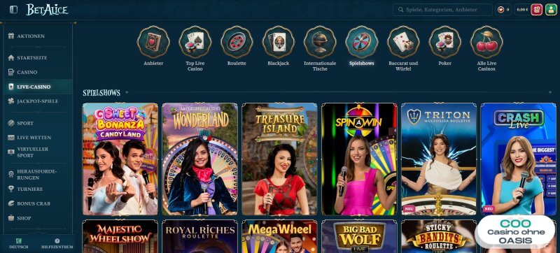 Live Casino Gameshows