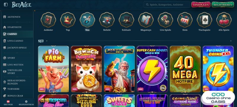 Neue Casino Spiele online