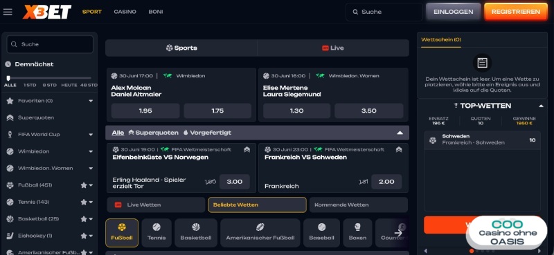 X3bet Screenshot